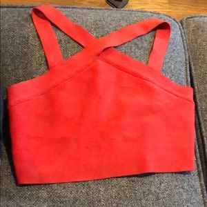BCBGMaxazria. Belly top. Red and super comfy.